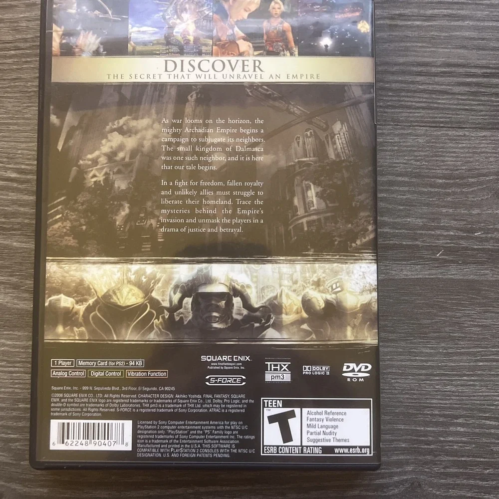Final Fantasy XII‎ (Sony PlayStation 2, 2006) Complete w Manual